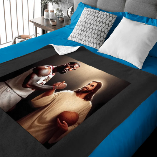 LeBron and Jesus Blanket