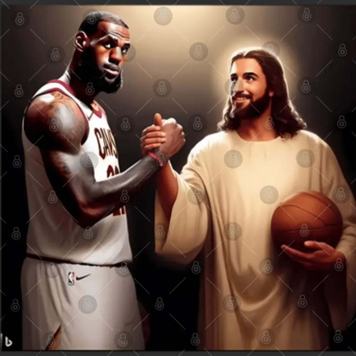 LeBron and Jesus Blanket